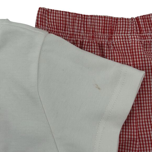 Edgehill Collection Embroidered Smocked Firetruck Shirt Shorts Set Boys Sz 12 Mo - Picture 6 of 6